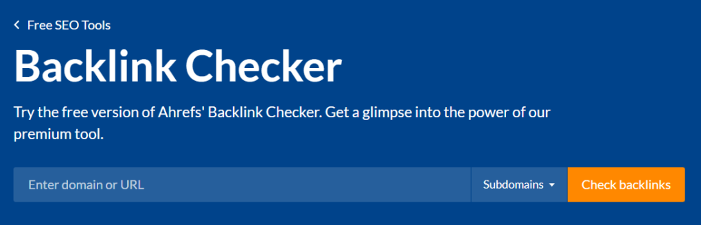 ahref backlink checker