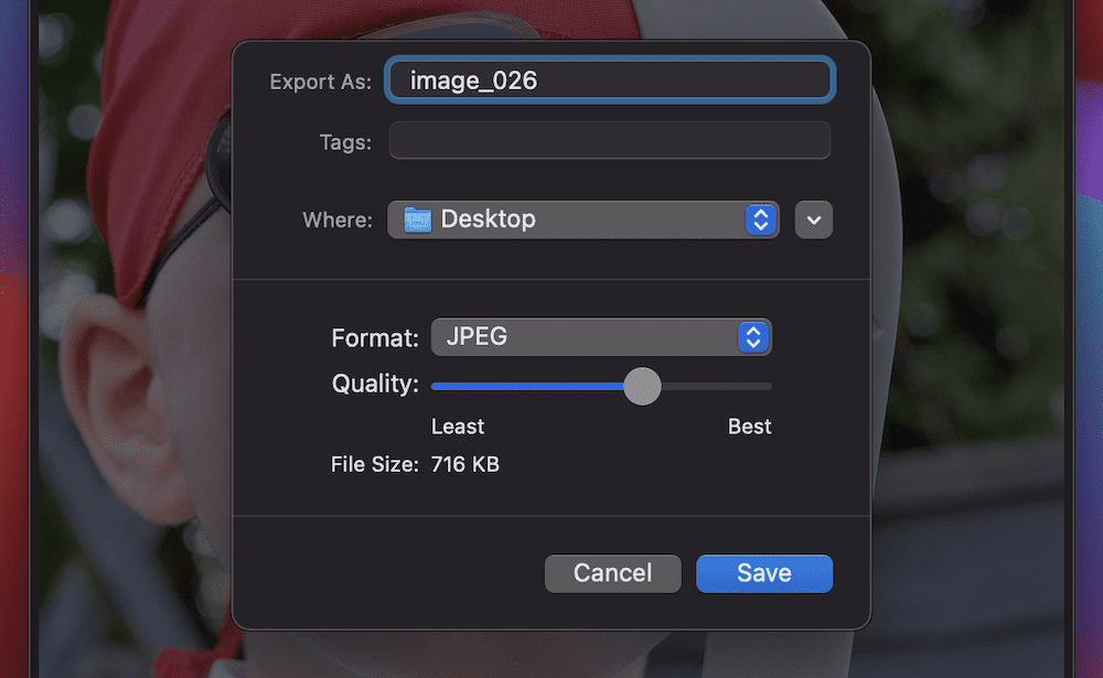 JPEG图像的压缩滑块
