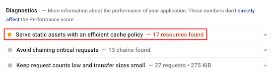 effecient-cache-policy-warning