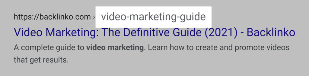 谷歌搜索结果链接中的video marketing关键词