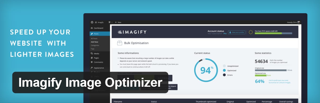 WordPress图像优化插件-Imagify
