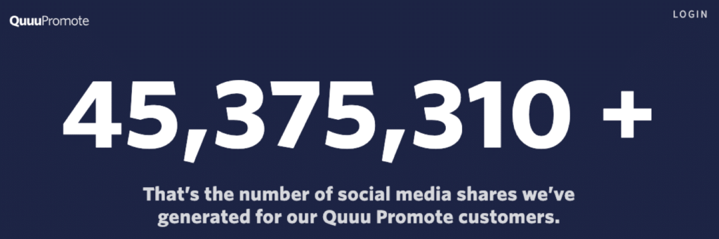 Quuu推广可以帮助您产生大量社交分享